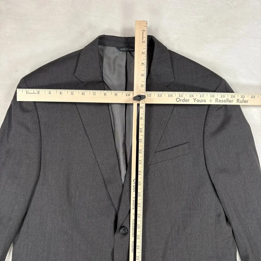 Banana Republic Modern Fit Blazer Mens 44R Gray Cerruti Wool Blend Sport Coat
